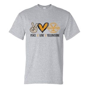 Peace Love and Yellowstone Unisex T-Shirt Rip Beth John Casey Dutton Funny Ranch